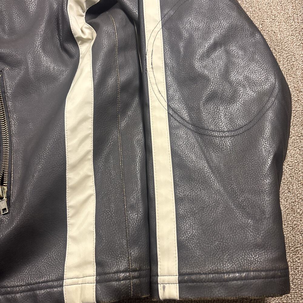 Steve & Barry’s Men’s Faux Leather Motorcycle Jacket Outerwear XL Dark Brown